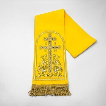 Закладка вишита для Євангелія - жовта 2809 фото